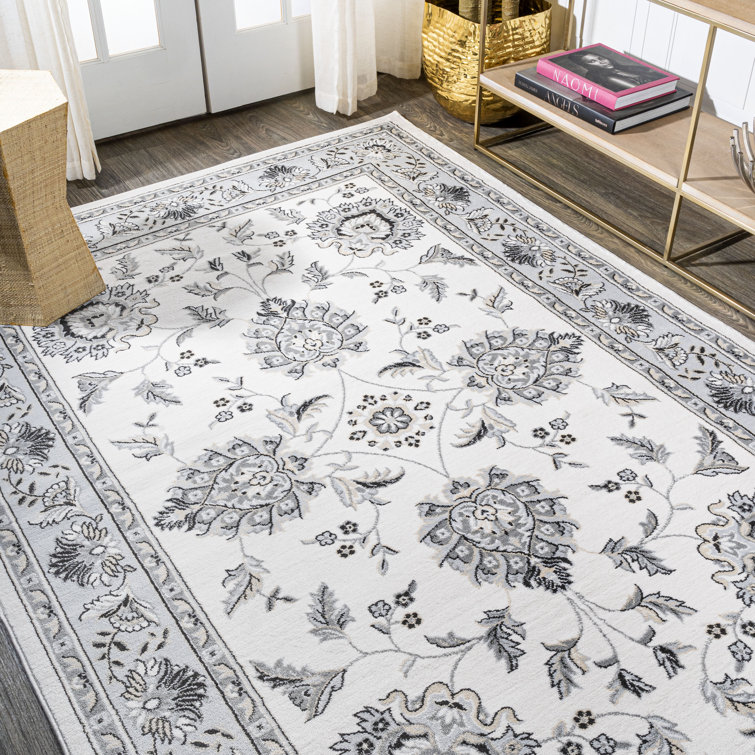 Charlton Home® Yeghivart Floral Cream/Light Gray Area Rug & Reviews